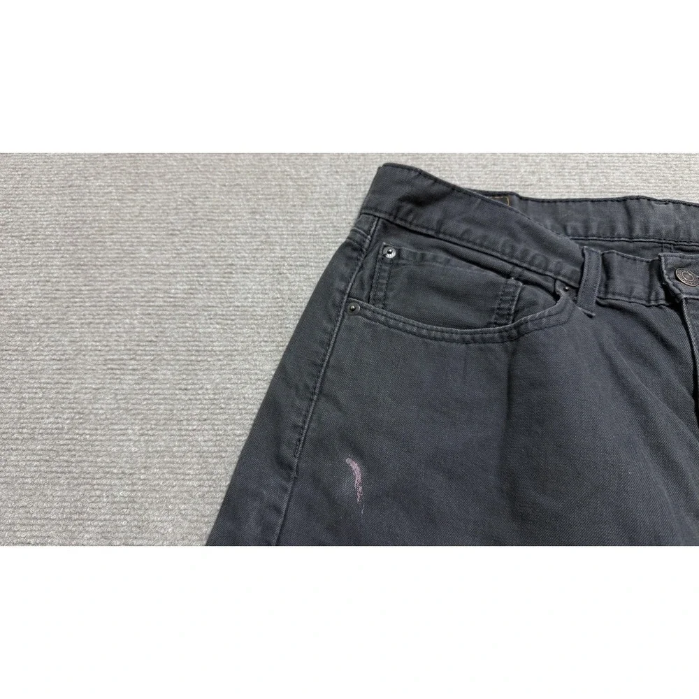 Levis 505 Jeans Mens 36x30 Gray Denim Regular Fit Straight Leg Dark Wash Classic